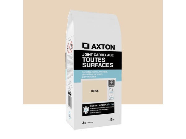 Joint tout type de carrelage et mosaique AXTON beige 2 kg