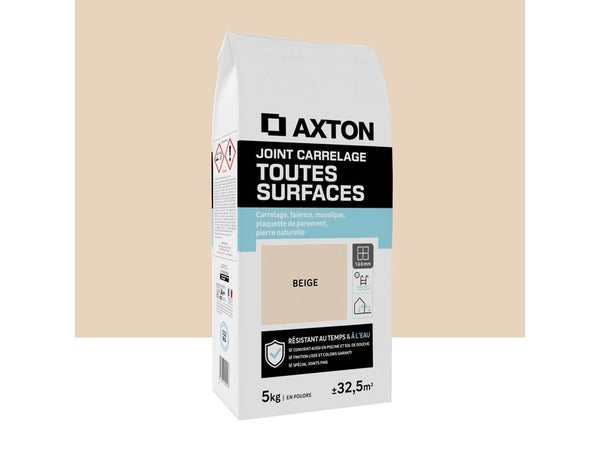 Joint tout type de carrelage et mosaique AXTON beige 5 kg