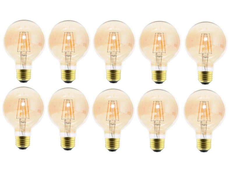 Lot De 10 Ampoules Incandescentes T60 60W E27 Opale Soft White - Lumière Chaude Douce