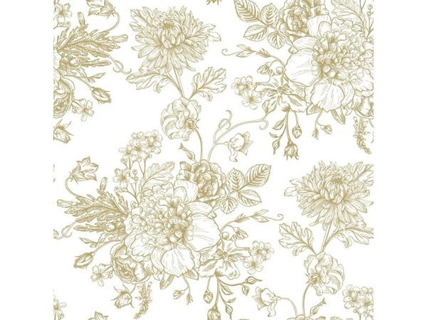 Papier peint Flower and birds blanc