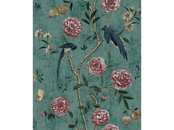 Papier peint Chinoiserie vert