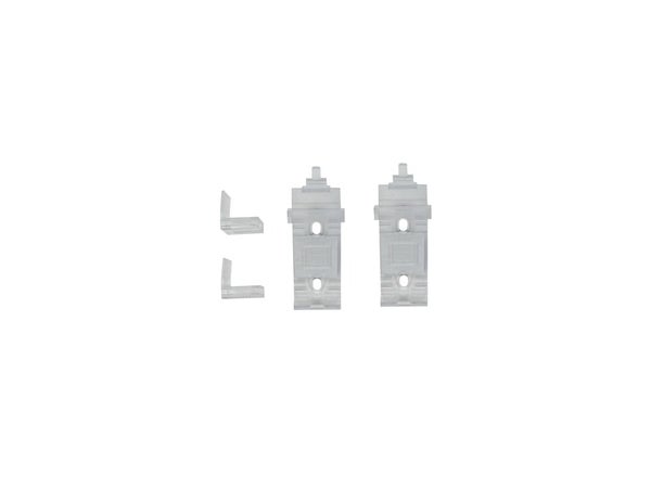 Lot de 2 supports sans perçage transparent pour store enrouleur INSPIRE