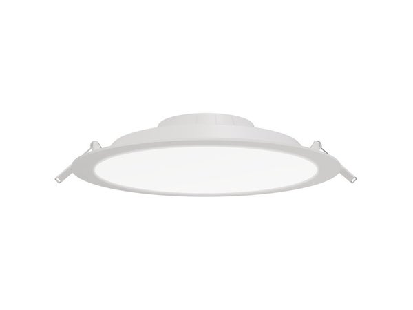 Kit 1 spot encastrable led Flat, diam. 22.5 cm, 4000K rond, blanc
