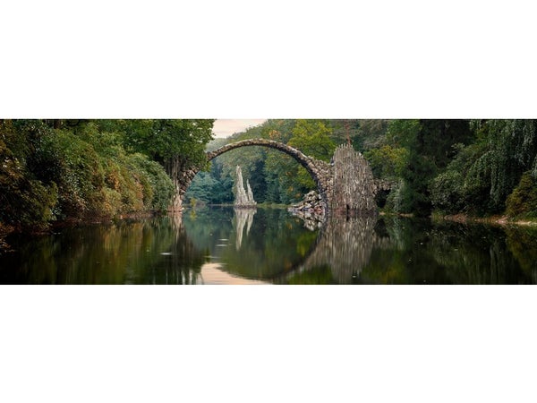 Verre imprimé Glassart arche rivière, CEANOTHE, l.95.5 x H.30 multicouleur