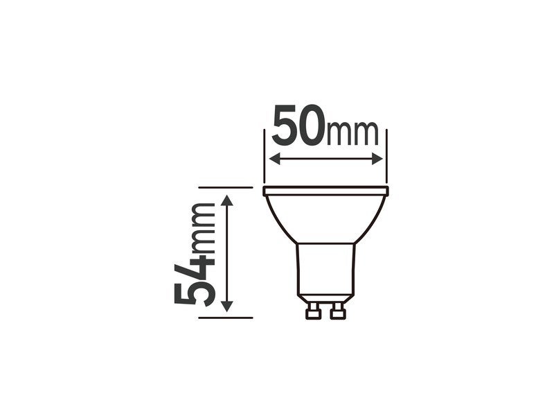 3 ampoules led réflecteur GU5.3, 100°, 450 Lm = 35 W, blanc neutre, LEXMAN
