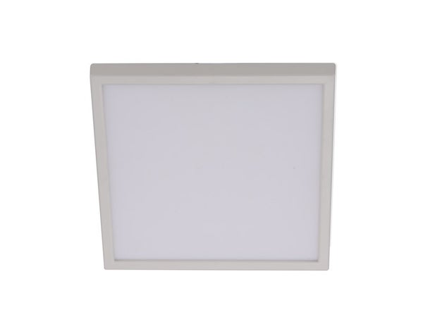 Spot, led integree, de 2700 a 4000K, IP44, carré, L. 17 cm x l. 17 cm, INSPIRE, blanc