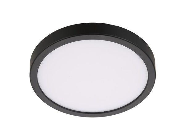 Spot, led integree, de 2700 a 4000K, IP44, rond, Diam. 22,5 cm, INSPIRE, noir