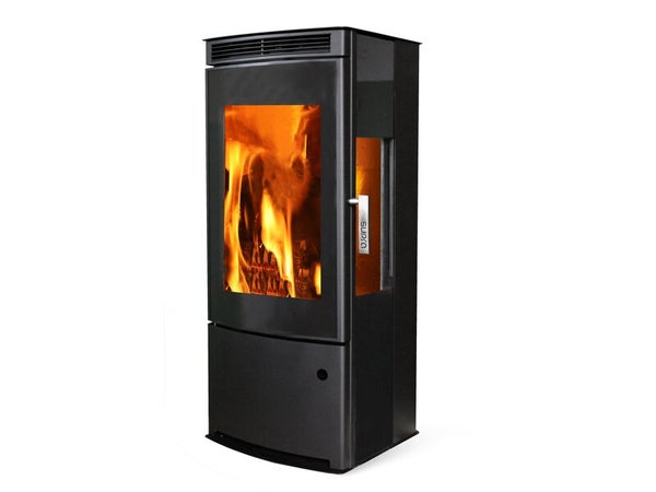 Poêle à bûche SUPRA Anaya tri vision noir, 9.1 kW