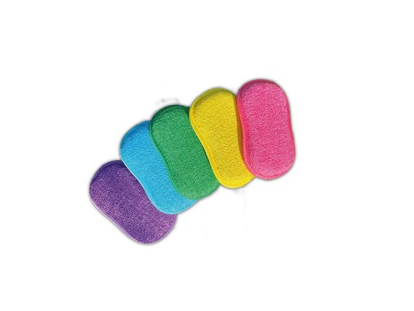 Lot de 5 éponges microfibres lavable EPONGENIO, multi couleur