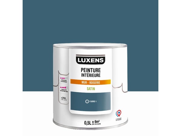 Peinture mur, boiserie fjord 1 satin LUXENS Murale 0.5l