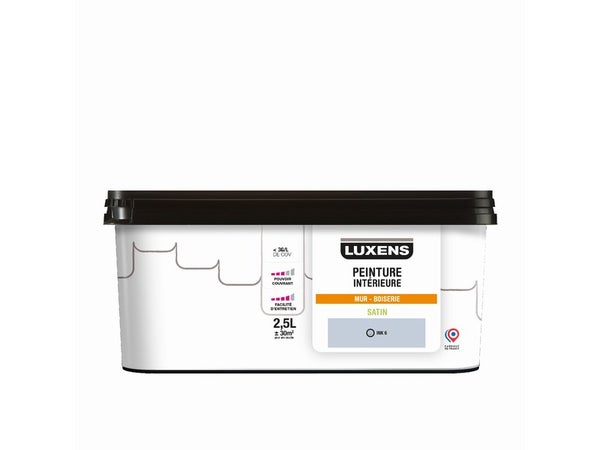 Peinture mur, boiserie ink 6 satin LUXENS Murale 2.5l