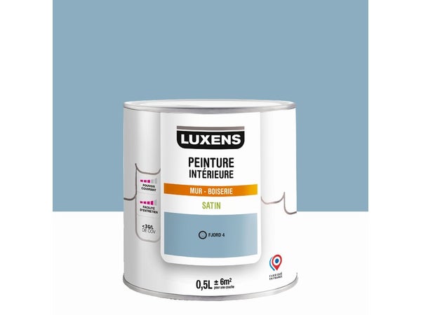 Peinture mur, boiserie fjord 4 satin LUXENS Murale 0.5l