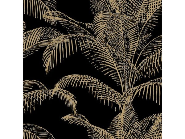 Papier peint Pandore noir et or