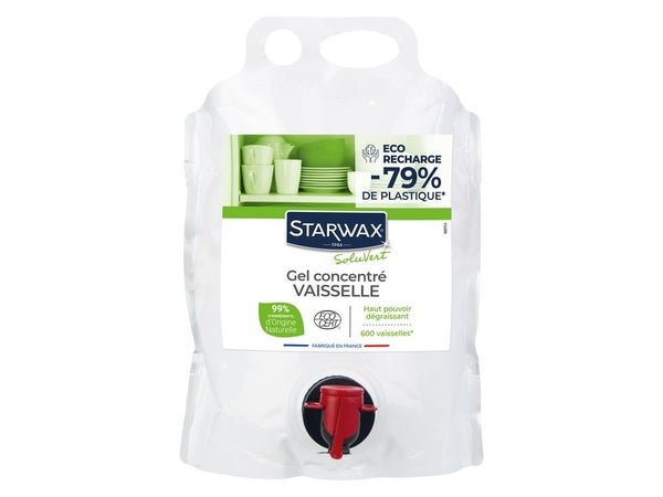 Eco recharge gel vaisselle STARWAX Soluvert 3L