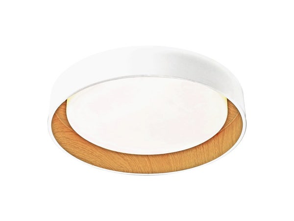 Plafonnier led de salle de bain IP44 Malai, INSPIRE, diam. 30 cm métal blanc