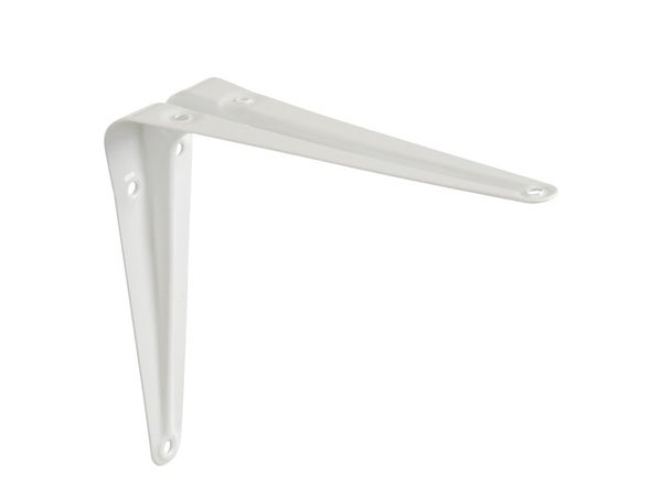 Equerre Normo en acier peint, P.12.5 x H.15 cm blanc