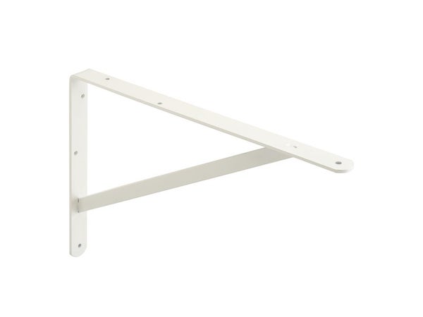 Equerre Dolmen en acier peint, P.26.8 x H.40 cm blanc