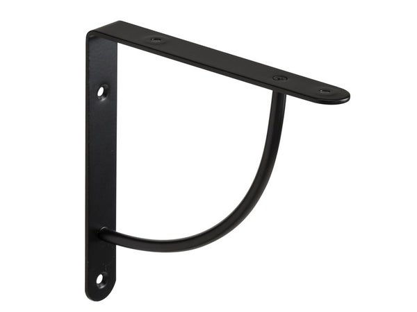 Equerre en acier peint Bi Bop, H.18 x P.18 cm noir