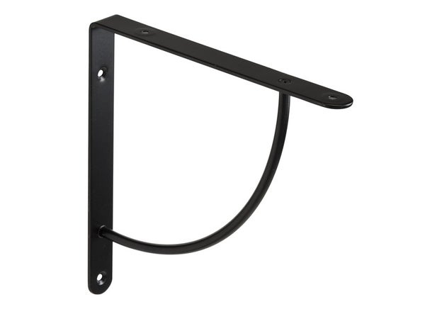 Equerre en acier peint Bi Bop, H.23 x P.23 cm noir