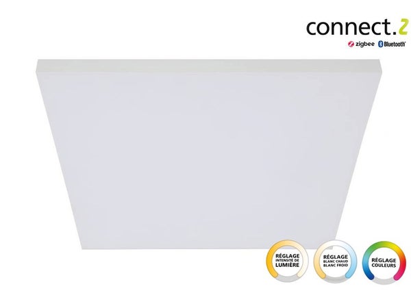 Panneau LED connecte Zigbee bluetooth, 60 x 60 cm, blanc chaud/froid et couleurs