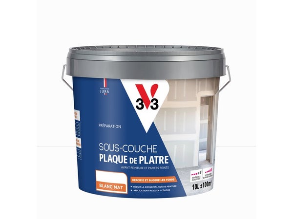 Sous-couche plaque de plâtre, V33, 10 litres