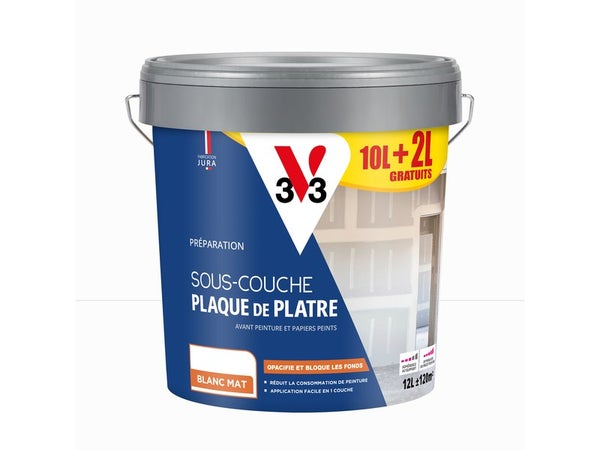 Sous-couche plaque de plâtre LUXENS blanc 10 l