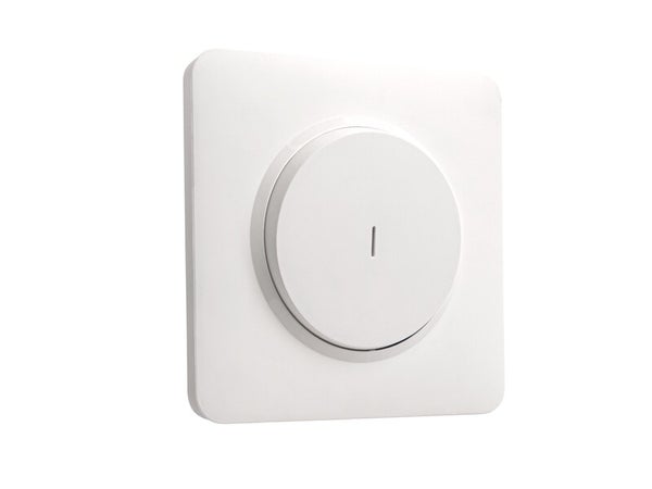 Interrupteur va-et-vient à voyant, lumineux complet, LEXMAN Lumia, blanc