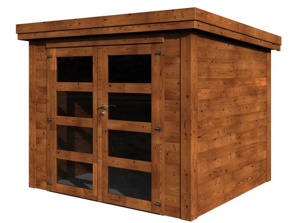 Abri de jardin en bois, DECOR ET JARDIN Pico traité, Ep.28 mm, 6.46 m²