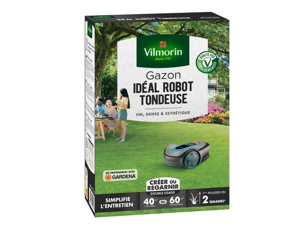 Gazon idéal pour robot tondeuse, VILMORIN, boite de 1 kg 40 m²