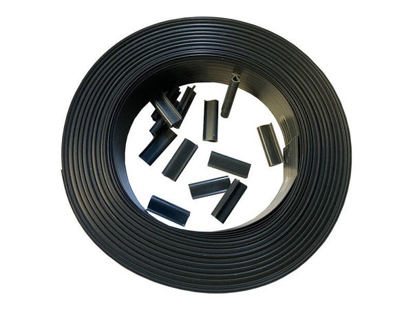 Rouleau de lamelle occultante pvc coloris gris longueur 50M largeur 48mm + 100clips