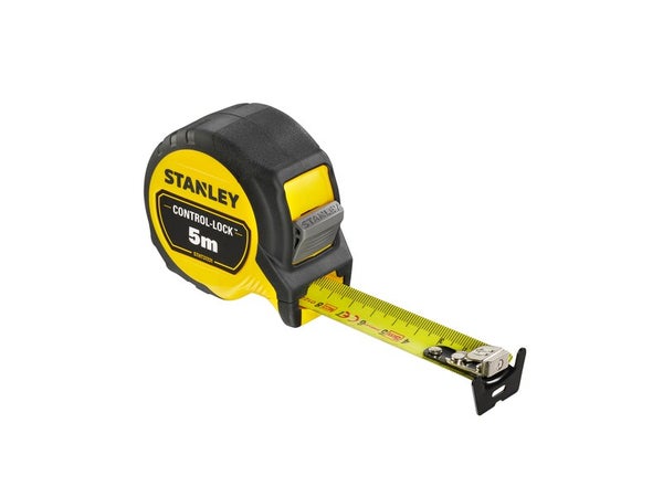 Metre ruban acier et caoutchouc Control-Lock STANLEY 5 m