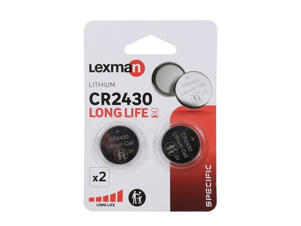 Lot de 4 piles bouton lithium CR2032, LEXMAN