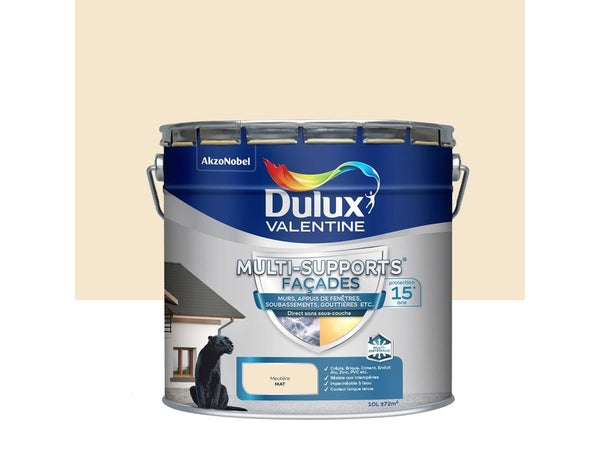 Peinture facade Ecran + multi-supports DULUX VALENTINE, meuliere, 10 l