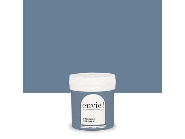 Testeur peinture velours biosourcée, ENVIE, bleu minéral, 75 ml