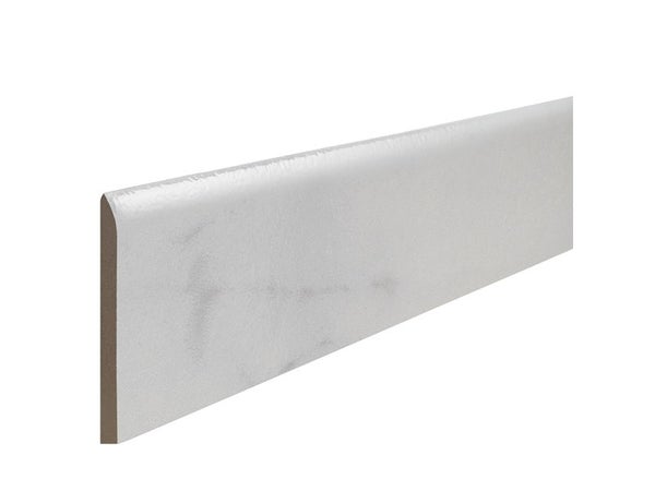 Lot de 2 plinthes Marbre blanc brillant n°2, l. 7.5 x L. 60 cm, Ep.9 mm