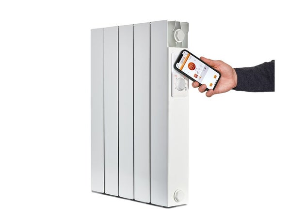 Radiateur électrique connecté à inertie sèche 1000 W UNIV'R CHAUFFAGE Eden blanc