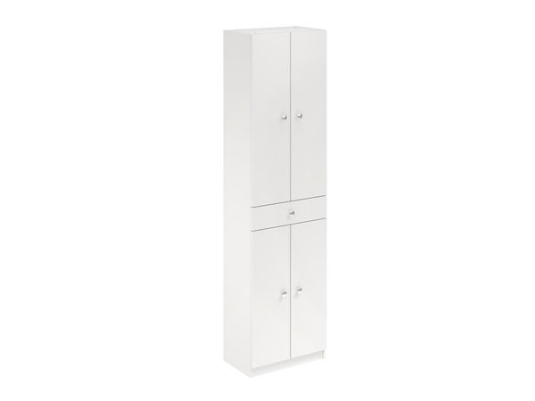 Colonne pour salle de bain GALICE 4, 4portes et 1 tiroir, l.50 x H.186.5 x P.30.5 cm, blanc