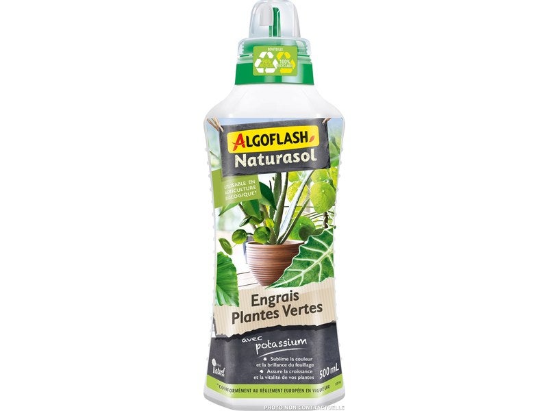 Engrais Palmiers, Bananiers & Bambous Algoflash 500ml - Nutrition Spécifique Pour Feuillage Vert Et Brillant