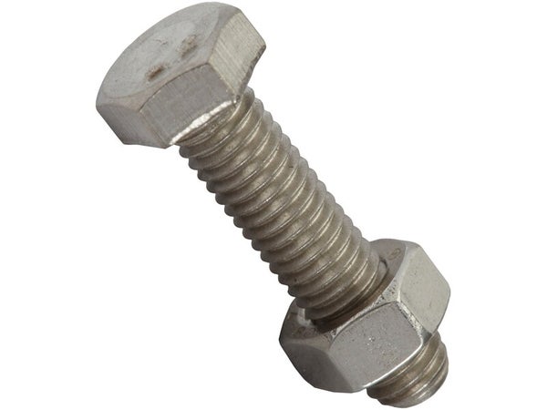 Sachet de 14 boulons inox, tête 6 pans hexagonal, STANDERS, L.20 mm