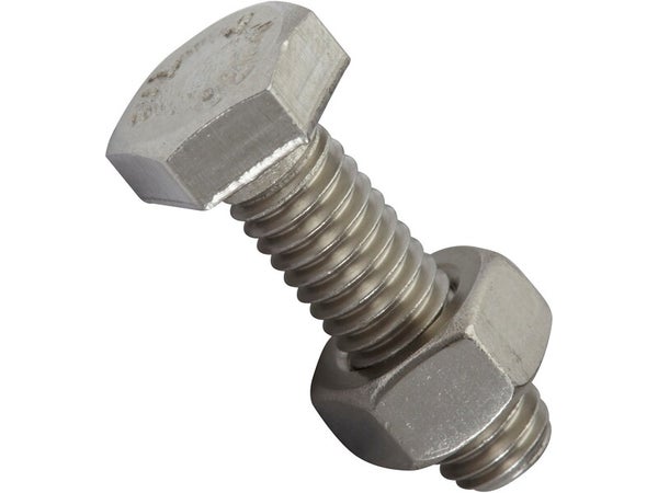 Sachet de 12 boulons inox, tête 6 pans hexagonal, STANDERS, L.20 mm