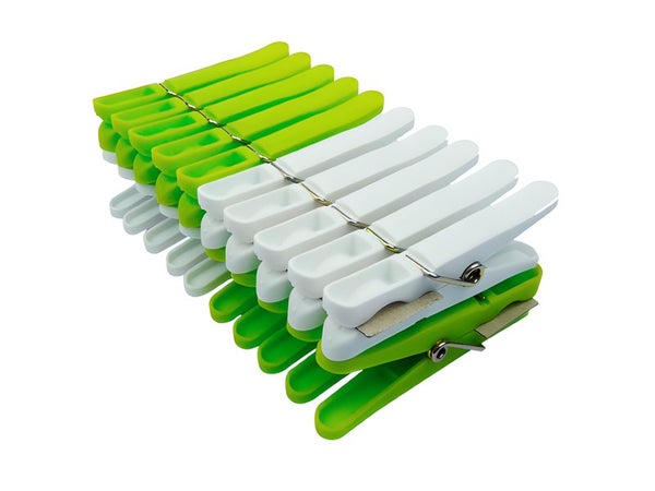 PINCES 1PX VERT/BLANC X20