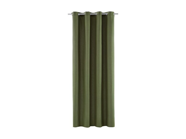 Rideau tamisant en coton, Sunny, l.140 x H.280 cm, vert, INSPIRE