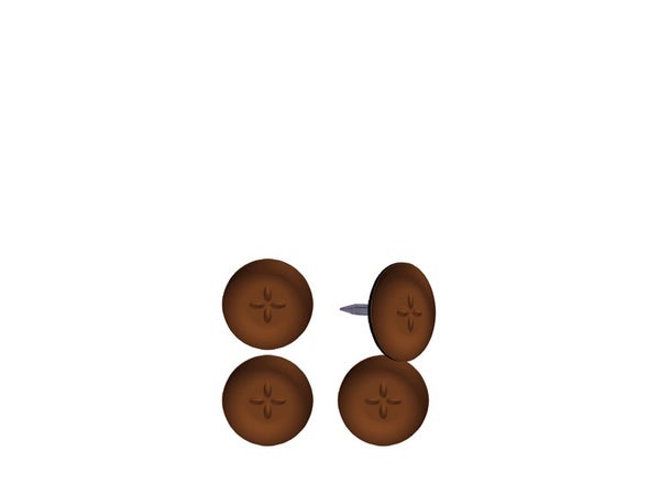 Lot de 4 patins adhésifs alvéolé eur, SCOTCH, diam. 22 mm, marron