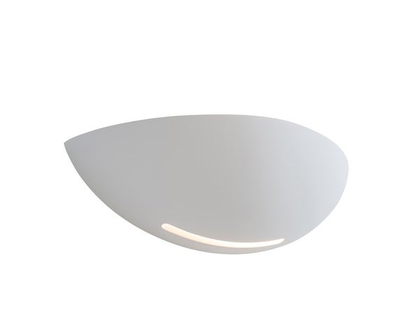 Applique plâtre Sestrière, E27, blanc, Inspire