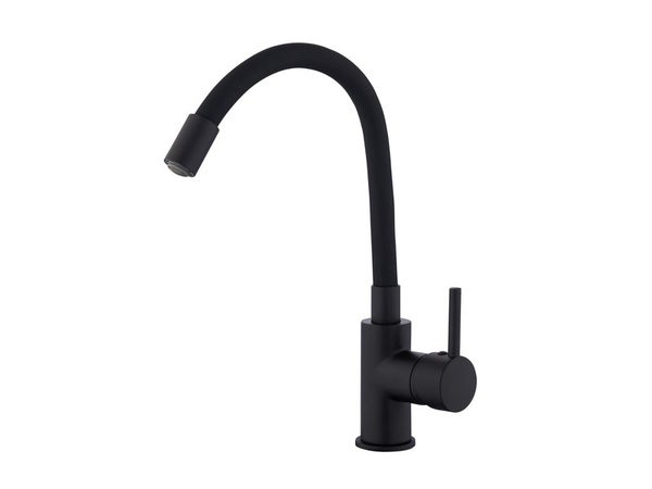 Mitigeur lavabo noir mat, EDOUARD ROUSSEAU Ilo memoire de forme L