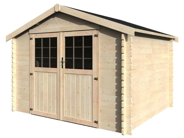 Abris bois DECOR ET JARDIN Vulcain Ep.34 mm, 8.65 m²