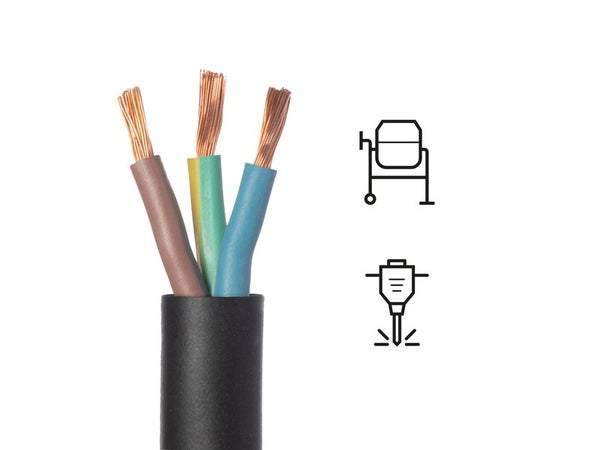 Câble ho7rnf 3g  noir  5 métres