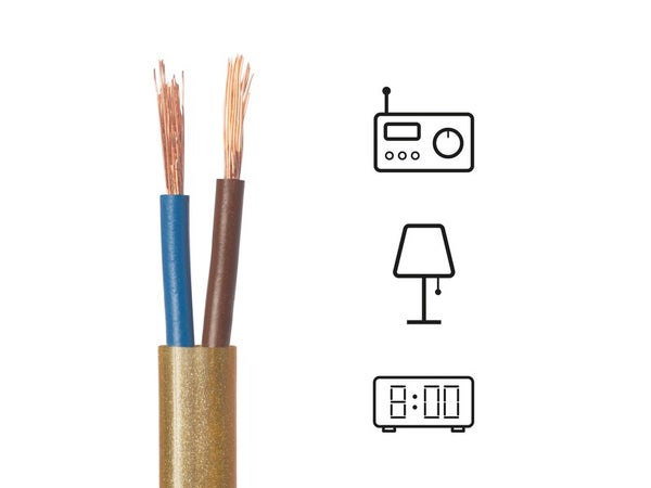Câble électrique h03vvhf, LEXMAN, 2 x 0.75 mm2 or 10 m