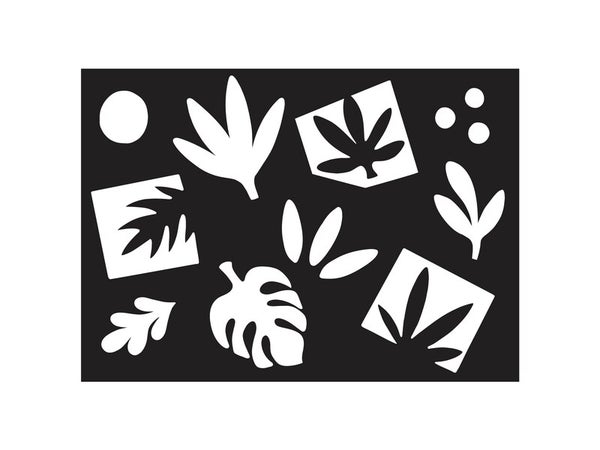 Pochoir L, Plantes decoupees, MAISON DECO