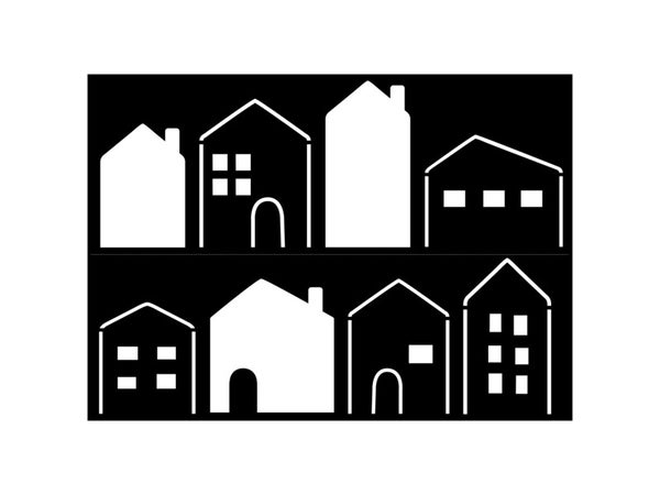 Pochoir L, Maisonnettes, MAISON DECO